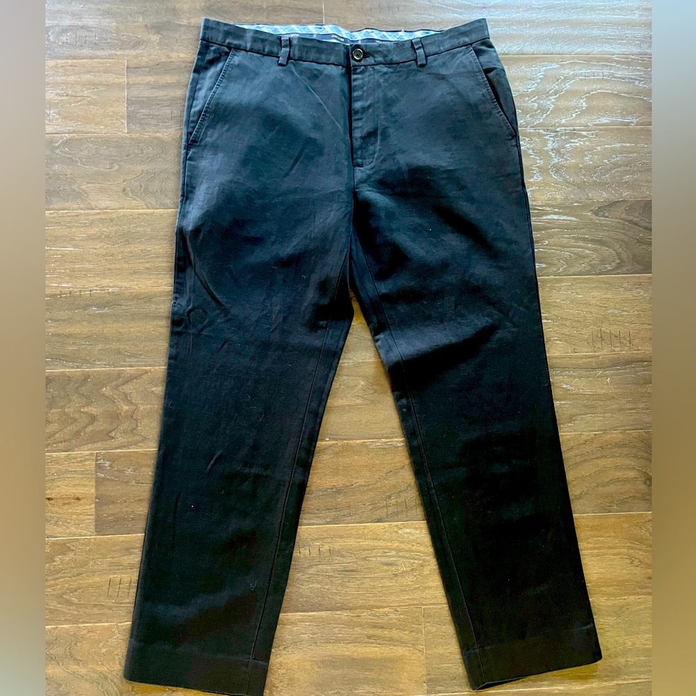 Navy Linen Blend - Brooks Brothers Chinos